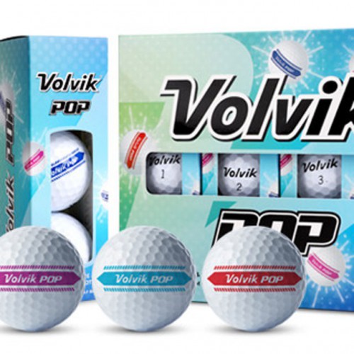 VOLVIK 뉴 팝 3피스 퍼팅 트랙 골프공 12개입 1개